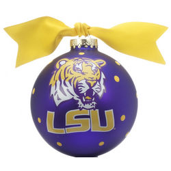 Personalized Louisiana State University Logo Christmas Ornament
