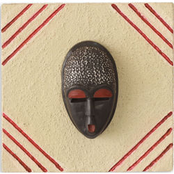 Born on Wednesday African Mask Plaque