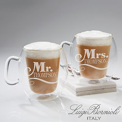 Mr. and Mrs. Insulated Engraved Mug Set