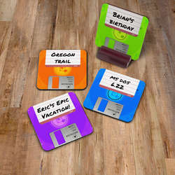 Set of 4 Floppy Disc Hardboard Coasters