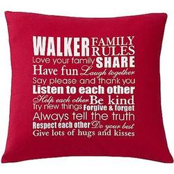 Family Rules Personalized Pillow