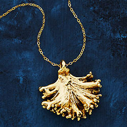 24k Gold Dipped Kale Foodie Necklace