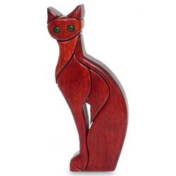 Cat Pose Ishpingo Wood Sculpture