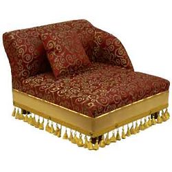 Pet's Red and Gold Cleopatra Chaise