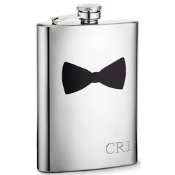 Personalized Bow Tie Flask