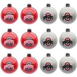 Ohio State Buckeyes Plastic Ball Ornaments