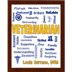 Veterinarian Expressions Personalized Plaque
