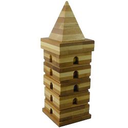 Beads Pagoda Rotation Tower Wooden Puzzle - Beginner