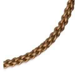 Bronze Braided Adjustable Leather Cord