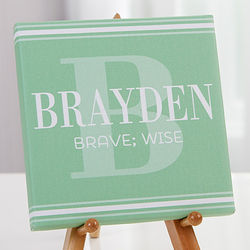 My Name Means 5.5" Personalized Canvas for Boys