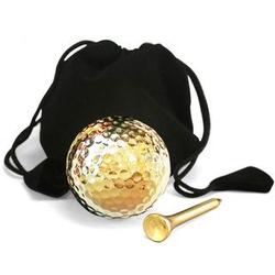 Gold-Dipped Golf Ball and Tee Set