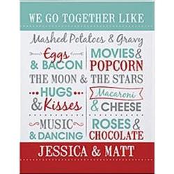 Personalized We Go Together Canvas