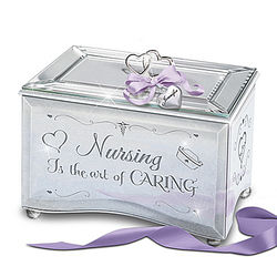 Nursing is the Art of Caring Personalized Glass Music Box