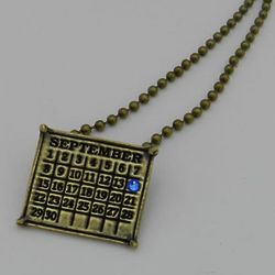 Personalized Classic Calendar Necklace with 30-Inch Ball Chain