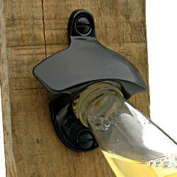Black Cast Iron Wall Mounted Bottle Opener