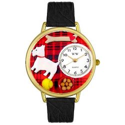 Westie Dog Miniatures Watch