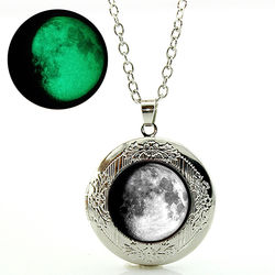 Lovely Luminescent Glowing Lunar Locket Necklace