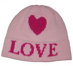 Child's Floating Heart Winter Hat