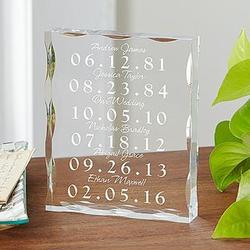 What a Difference a Day Makes Personalized Acrylic Block