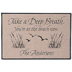 Personalized Take a Deep Breath, You're At the Beach Now Doormat