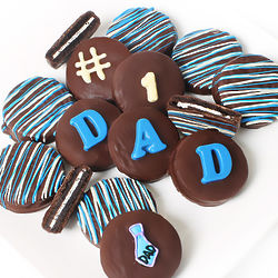 Chocolate Covered #1-Dad Decorated Oreo Cookies