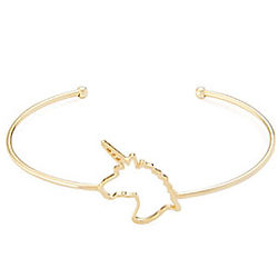 Unicorn Gold Plated Cuff Bracelet