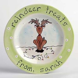 Personalized Reindeer Treats Plate
