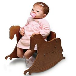 Wooden Rocking Chair Doll Accessory