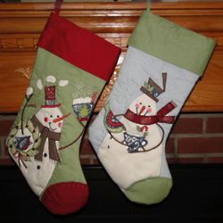 Toasty Wishes Personalized Snowman Christmas Stocking