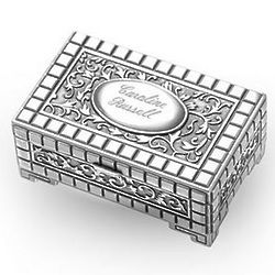 Engravable Victorian Style Jewelry Box