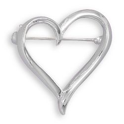 Open Heart Fashion Pin