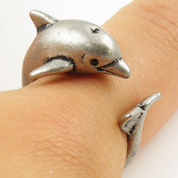 Flippin' Cute Dolphin Wrap Ring