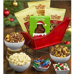 Santa's Sleigh Popcorn Gift Basket