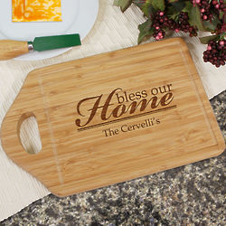 Personalized Bless Our Home Cheese Carving Board