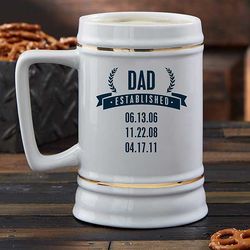 Personalized Date Established Beer Stein