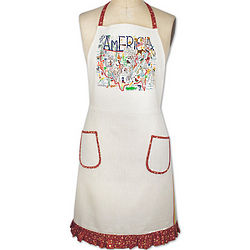 Geographic Print Country Apron