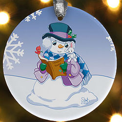 Personalized Precious Moments Snowman Christmas Ornament