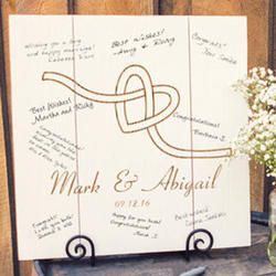 Personalized Tie the Knot Wood Art Guest Book