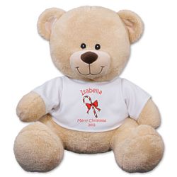 Personalized Candy Cane Teddy Bear