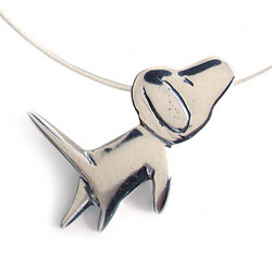 Dog Love Sterling Silver Charm Necklace