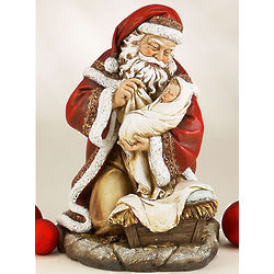 Adoring Santa Figurine