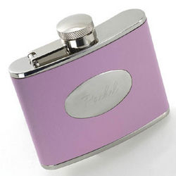 Personalized Chic Faux Leather Flask
