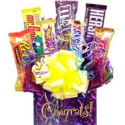 Congratulations Confetti Candy Bouquet - FindGift.com