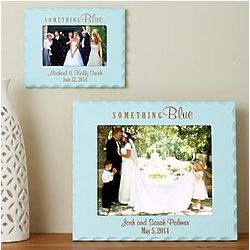 Personalized Something Blue Wedding Photo Frame