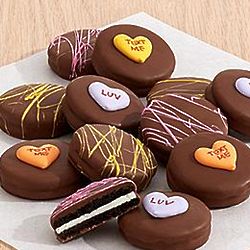 Milk Chocolate Covered Conversation Heart Oreo Cookies