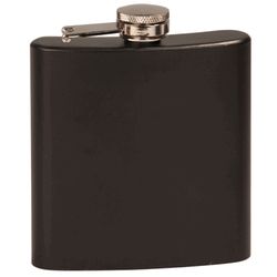 Personalized Black 6 Once Flask