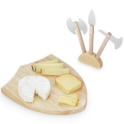 Medieval Cheese Board with Weapon Tools