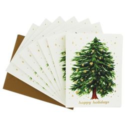 10 Starry Tree Holiday Greeting Cards