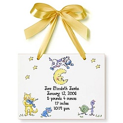 Personalized Hey Diddle Diddle Birth Tile