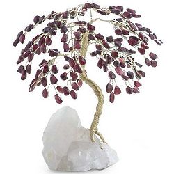 Large Garnet Passion Gemstone Tree